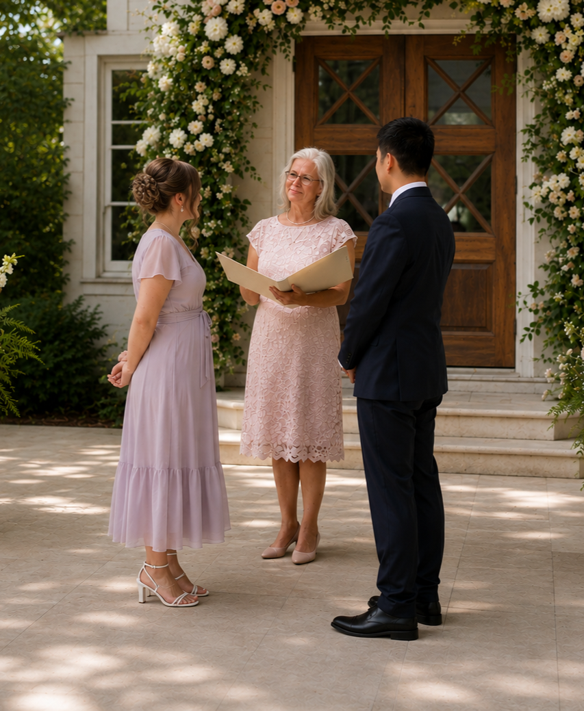 Officiating a ceremony